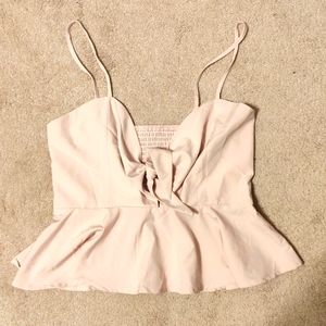 crop spaghetti strap blouse